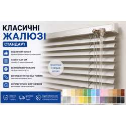 Жалюзі горизонтальні класичні Жалюзі горизонтальні класичні