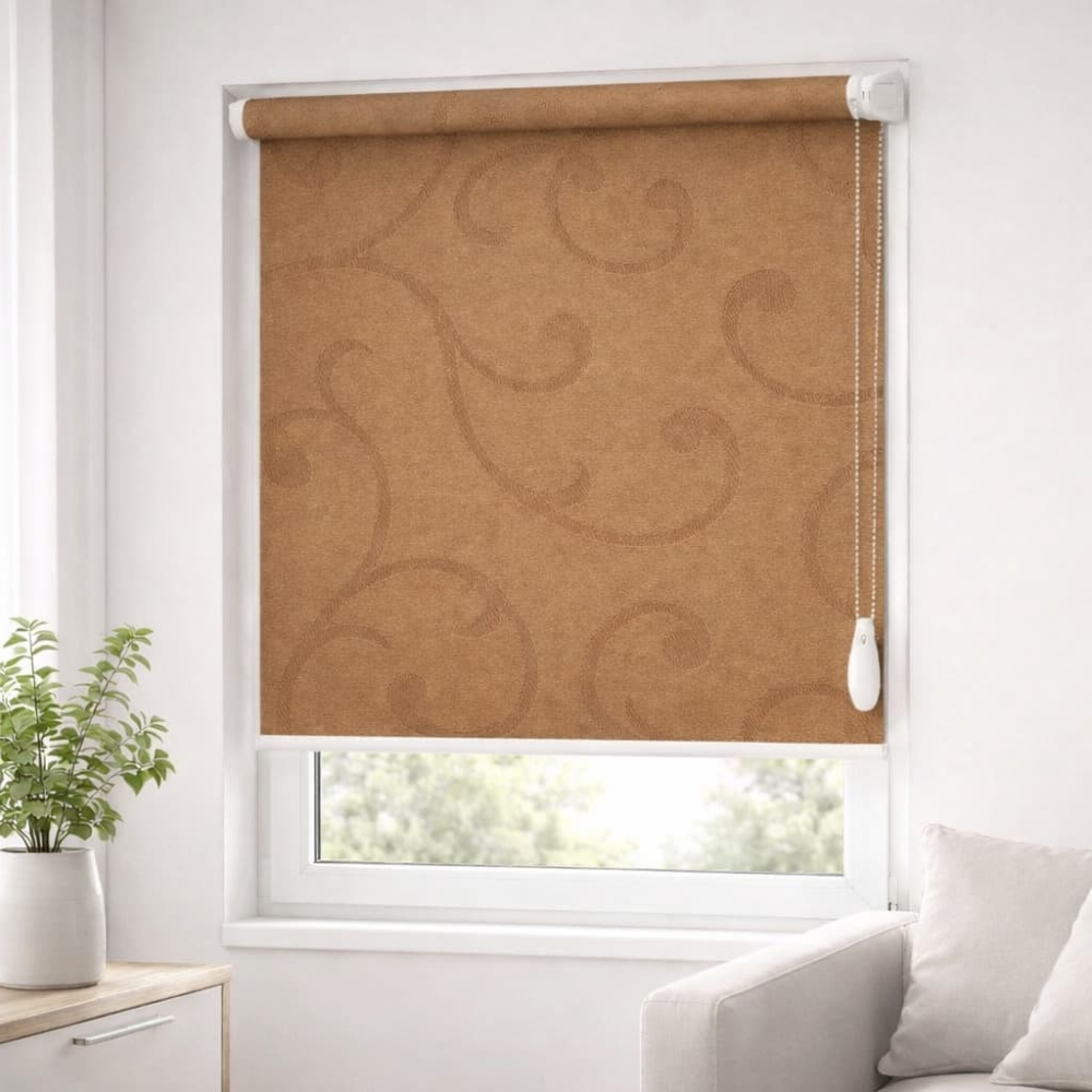 Тканинні ролети Акант 1827 темний беж