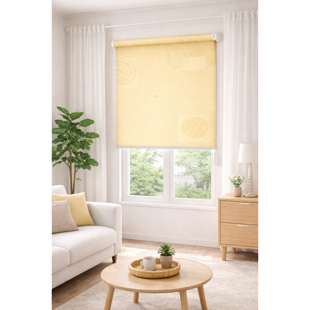 Тканинні ролети Ікеа 2083 жовтий