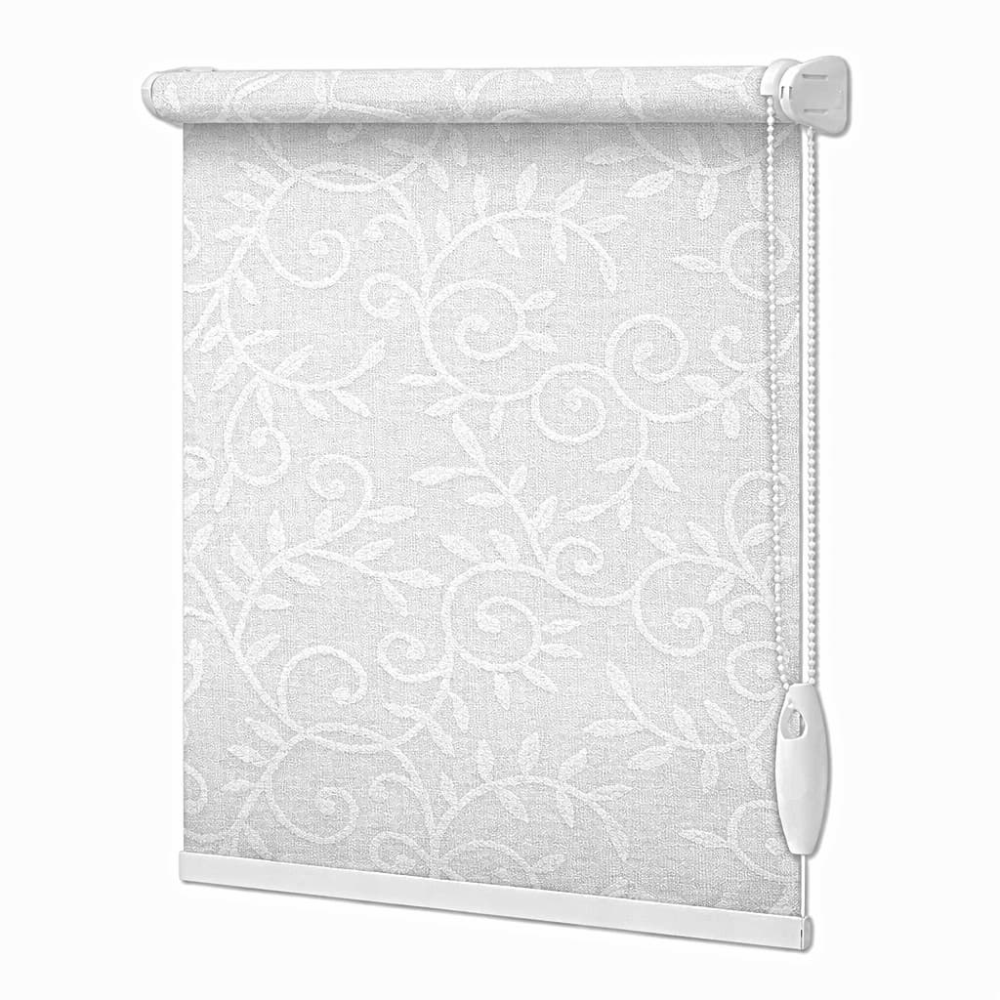 Тканинні ролети Квіти 5175-1 білий