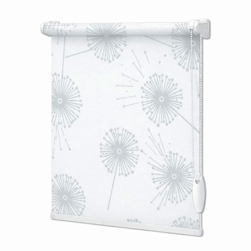 Тканинні ролети Квіти 5428-1 сірий