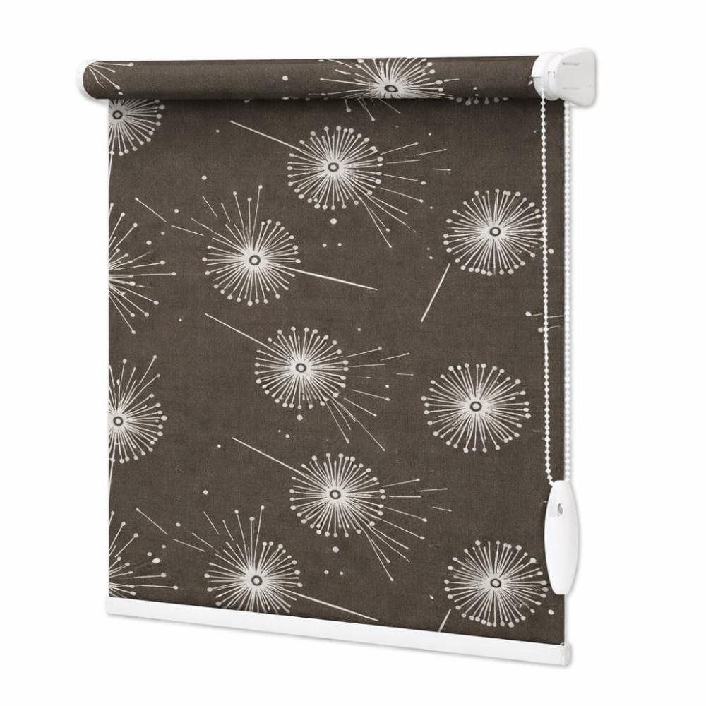 Тканинні ролети Квіти 5428-3 коричневий