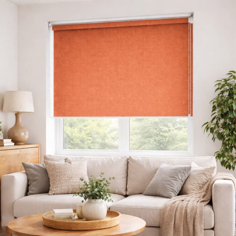 Тканинні ролети Льон 2095 терракот