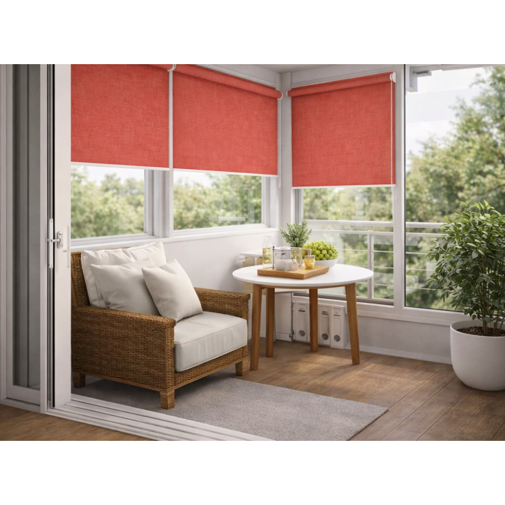 Тканинні ролети Льон 2095 терракот