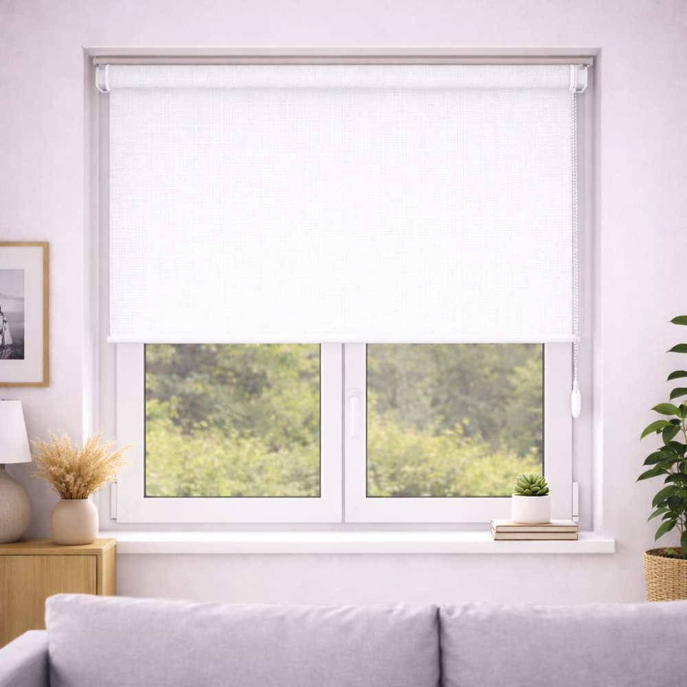 Тканинні ролети Льон 0800 білий