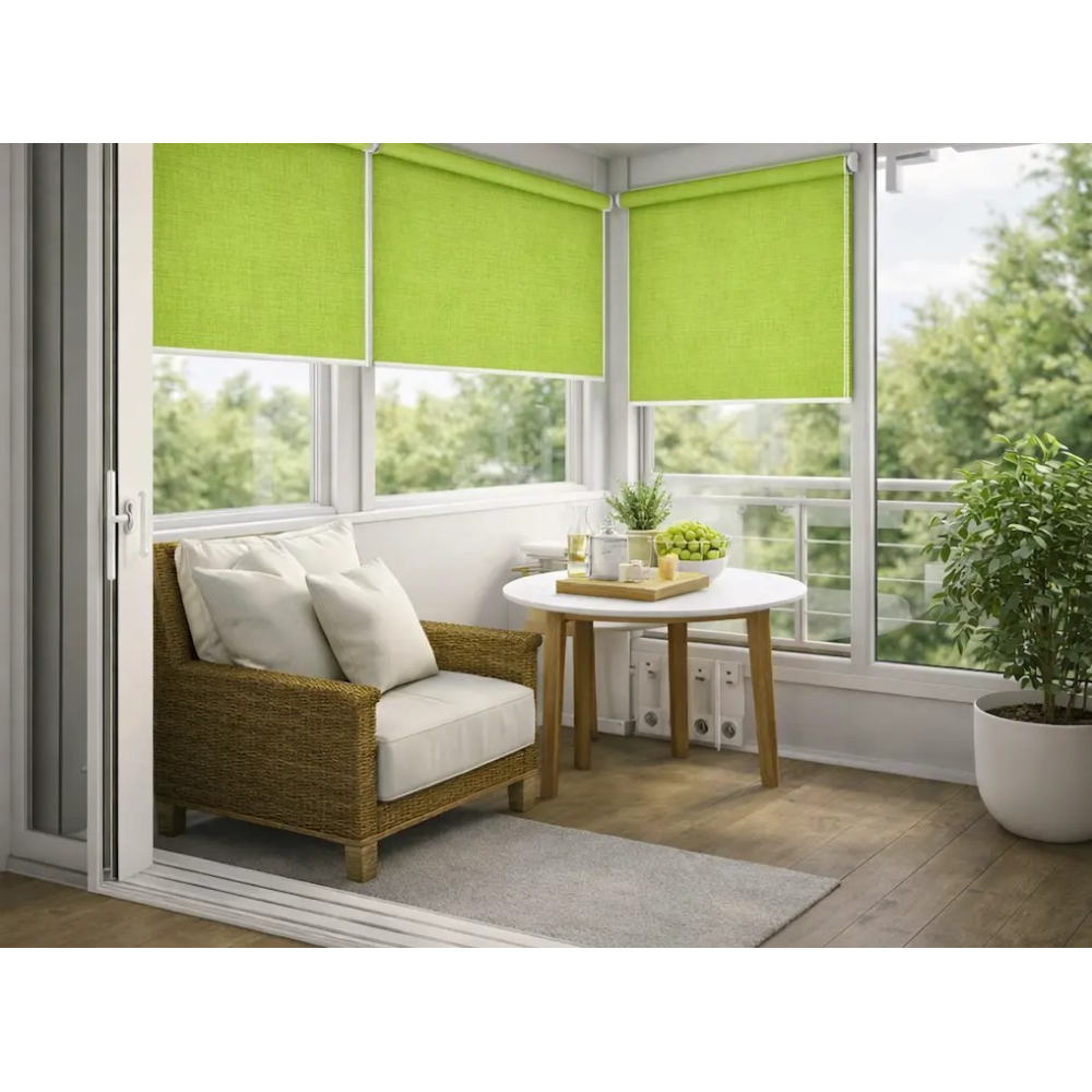 Тканинні ролети Льон 0873 салатовий