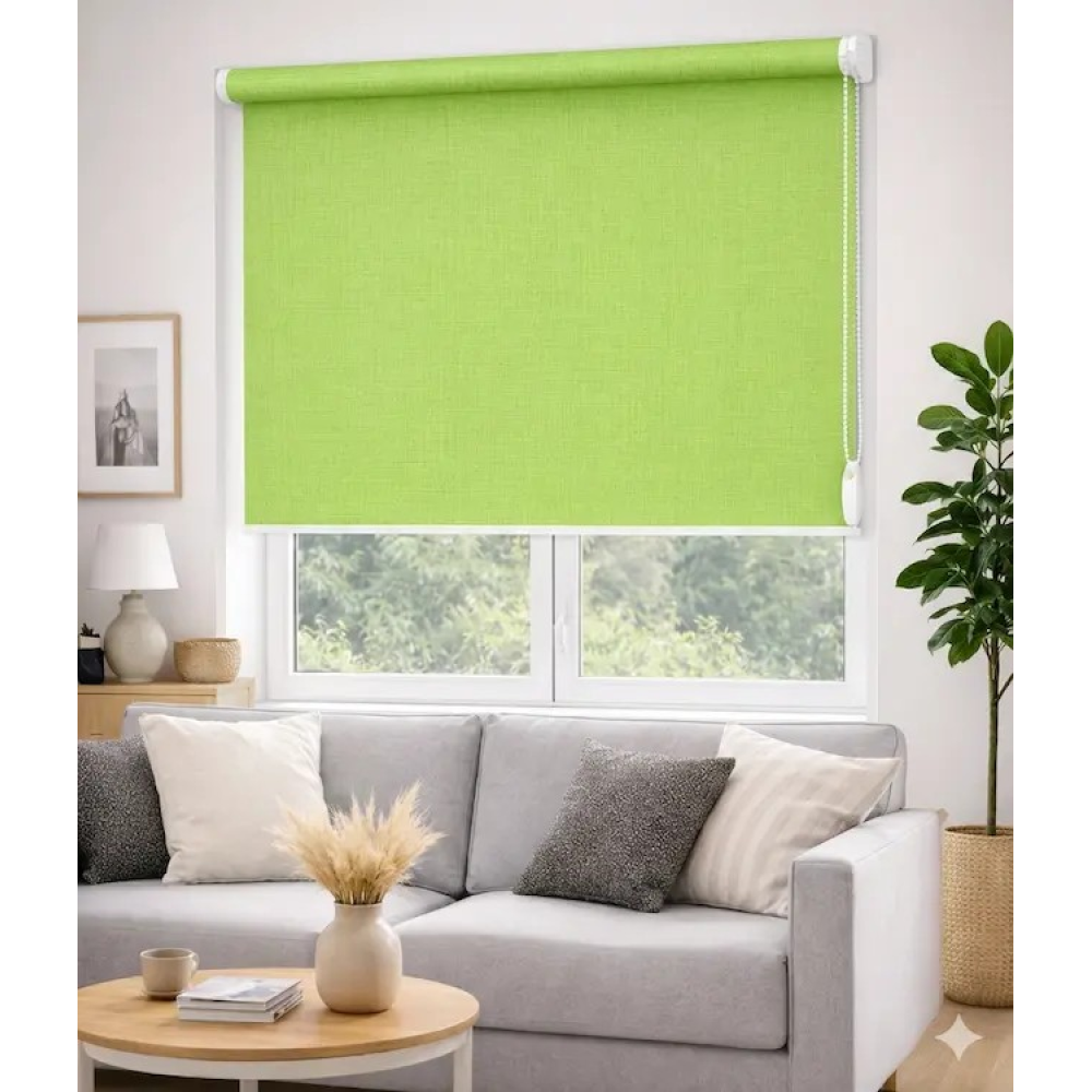 Тканинні ролети Льон 0873 салатовий