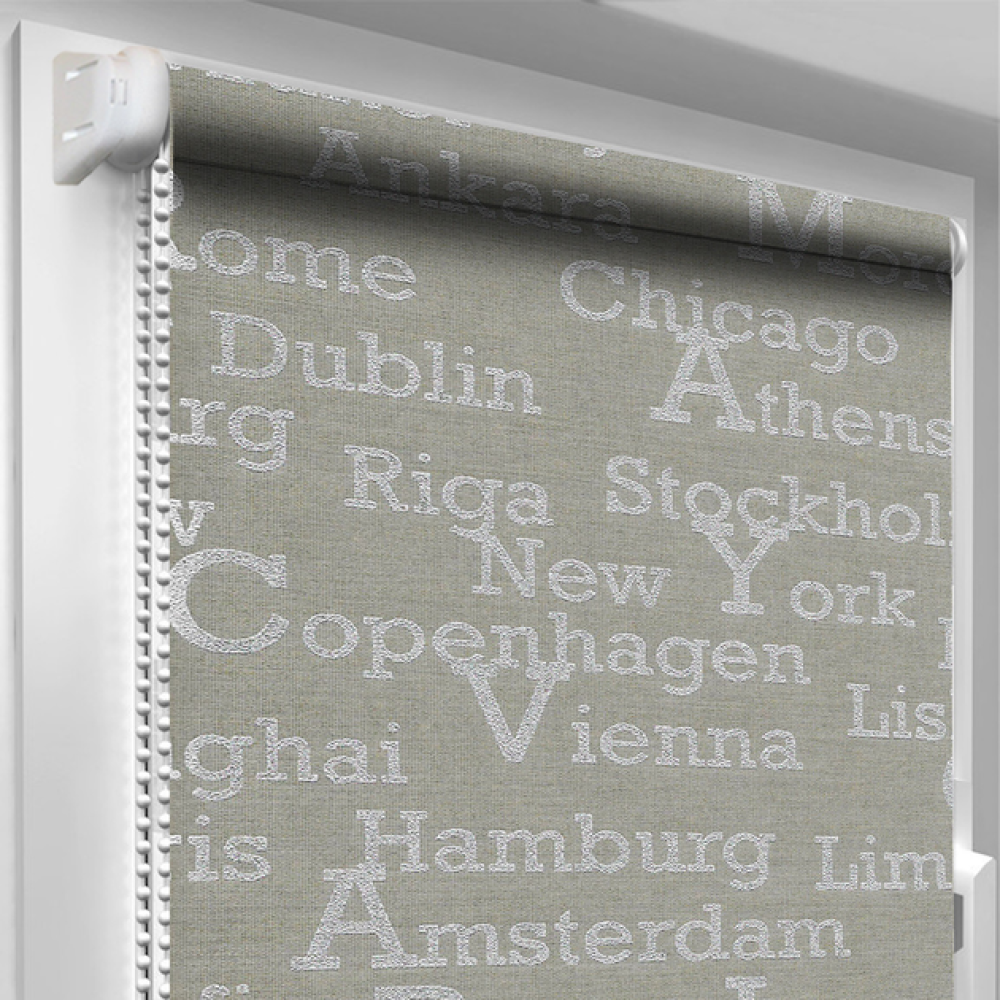 Тканинні ролети Літери В 914 сірий