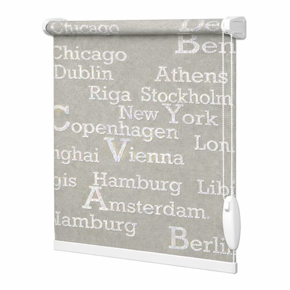 Тканинні ролети Літери В 914 сірий