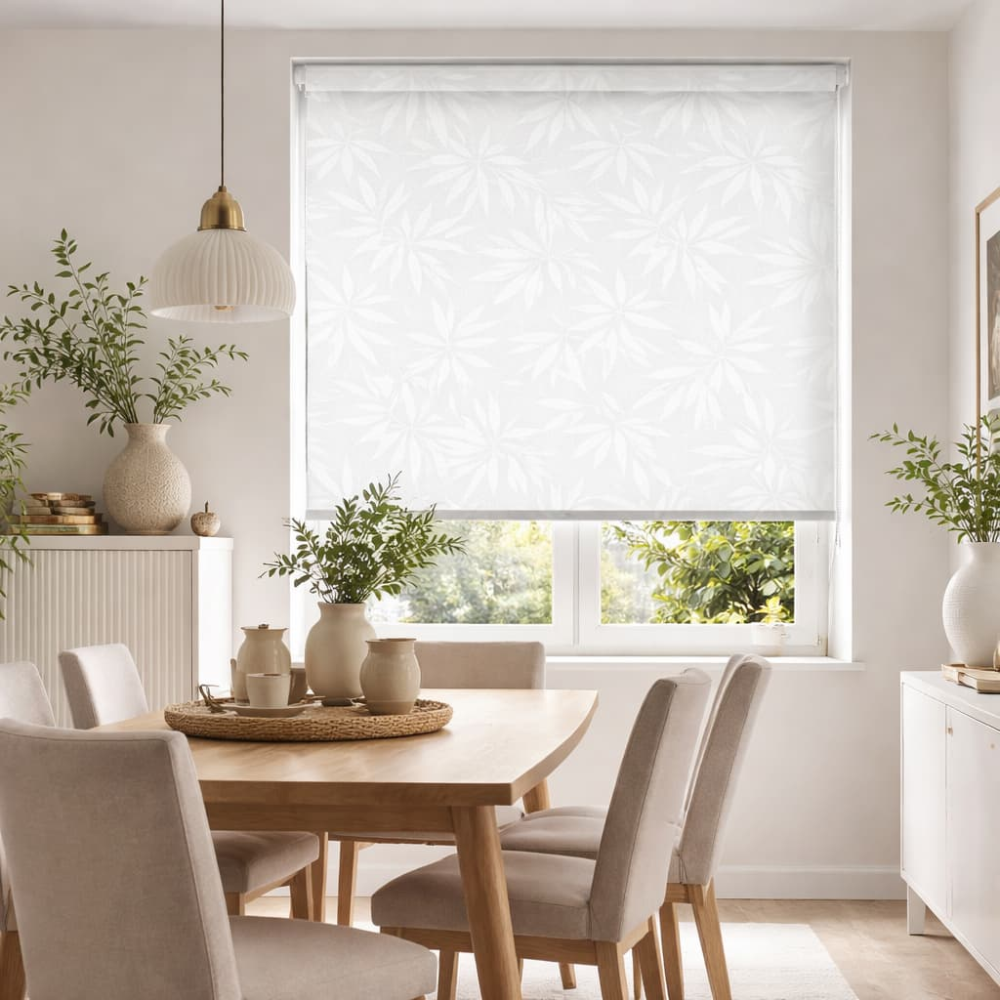 Тканинні ролети Бамбук білий